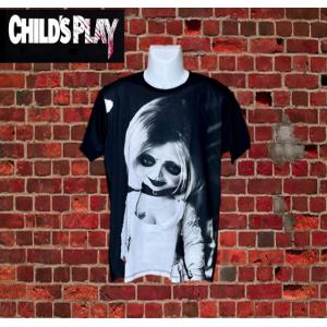 【チャッキー】Tシャツ③ Sサイズ チャッキー チャイルドプレイ3 超ビッグフェイスアップ メンズTシャツ