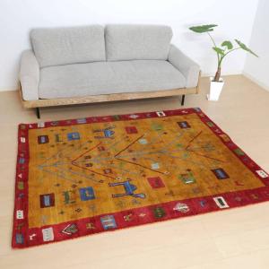ギャッベ オールド カシュガイ 210×138cm 手織り イラン製 ギャッベ オールド カシュガイ 210×138cm 手織り イラン製