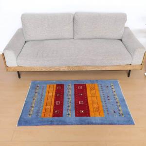 ギャッベ/ラティーフ 119×79cm イラン産 手織り リビング ギャッベ/ラティーフ 119×79cm イラン産 手織り リビング