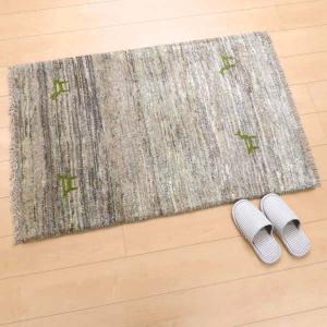 ギャッベ/ラティーフ 122×79cm イラン産 手織り リビング ギャッベ/ラティーフ 122×79cm イラン産 手織り リビング