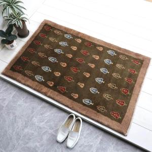 ギャッベ/ラティーフ 129×81cm イラン産 手織り リビング ギャッベ/ラティーフ 129×81cm イラン産 手織り リビング