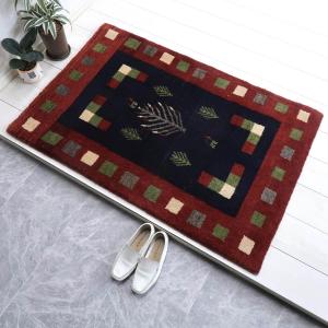 ギャッベ/ラティーフ 127×80cm イラン産 手織り リビング ギャッベ/ラティーフ 127×80cm イラン産 手織り リビング