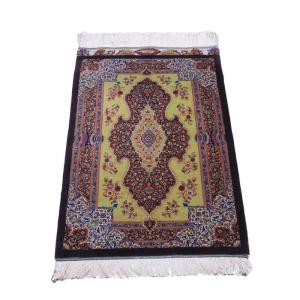ペルシャ絨毯／ジャムシーディー工房 91×58cm イラン産 手織り シルク100％ ラグ ラグマット（FN-70283）