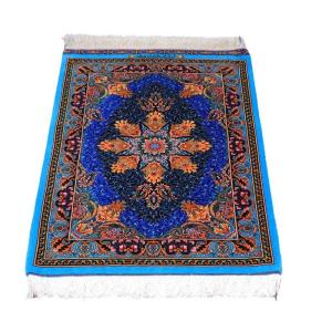 ペルシャ絨毯／ファルシャド・ヌーリ工房 92×60cm イラン産 手織り シルク100％ ラグ ラグマット（FN-70289）