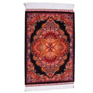 ペルシャ絨毯／アバシ工房 91×61cm イラン産 手織り シルク100％ ラグ ラグマット（FN-70292）