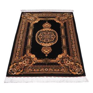 ペルシャ絨毯／ハサン・エスラーミー工房 125×84cm イラン産 手織り シルク100％ ラグ ラグマット（FN-70304）