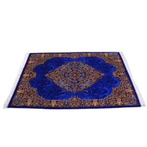 ペルシャ絨毯／クム 203×137cm イラン産 手織り シルク100％ ラグ ラグマット（FN-70306）