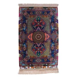 ペルシャ絨毯／ジャムシーディー工房 94×60cm イラン産 手織り シルク100％ ラグ ラグマット（FN-70321）