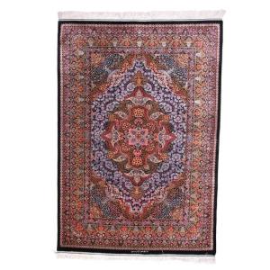 ペルシャ絨毯／ヌーリ工房 206×72cm イラン産 手織り シルク100％ ラグ ラグマット（FN-70342）