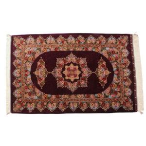 ペルシャ絨毯／エスファハーニヤン工房　128番 153×98cm イラン産 手織り シルク100％ ラグ ラグマット（FN-70350）