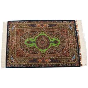 ペルシャ絨毯／ジャムシーディー工房 148×101cm イラン産 手織り シルク100％ ラグ ラグマット（FN-70355）