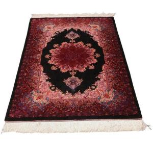 ペルシャ絨毯／イラン・クム　ファルシュ 146×98cm イラン産 手織り シルク100％ ラグ ラグマット（FN-70360）