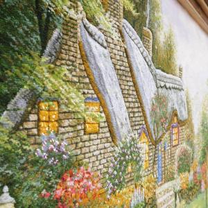 ペルシャ絨毯 イラン・タブリーズ絵画 122×...の詳細画像5