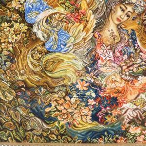 ペルシャ絨毯 イラン・タブリーズ絵画 150×...の詳細画像4