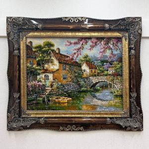 ペルシャ絨毯 イラン・タブリーズ絵画 107×...の詳細画像1
