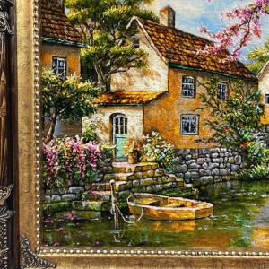 ペルシャ絨毯 イラン・タブリーズ絵画 107×...の詳細画像3