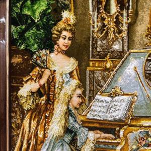 ペルシャ絨毯 イラン・タブリーズ絵画 125×...の詳細画像4