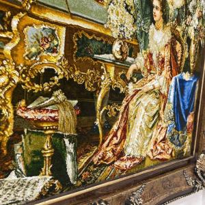 ペルシャ絨毯 イラン・タブリーズ絵画 125×...の詳細画像5