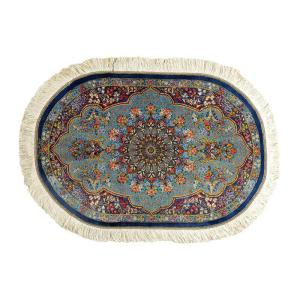 ペルシャ絨毯 イラン じゅうたん・クム産 シルク 100％ 90×59cm 手織り