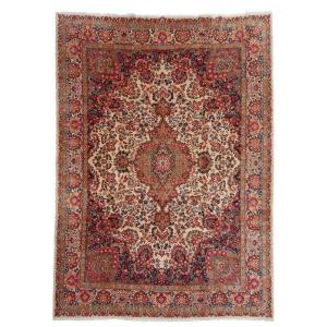 ペルシャ絨毯 イラン・タブリーズ絵画 125×98cm(額縁込) 手織り 絵画