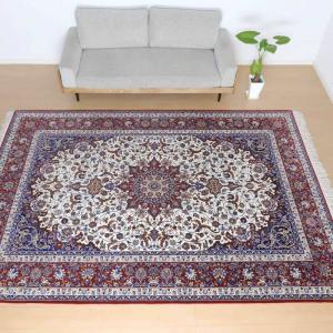 ペルシャ絨毯 クム 87×57cm / シルク100％ 手織り 手作業 織り子