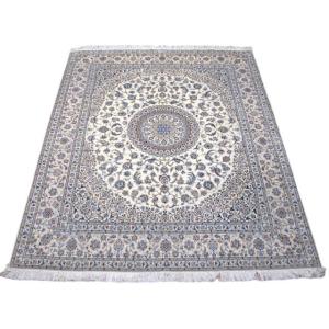 【ふるさと納税】ペルシャ絨毯ナイン・ハビビアン 261×214cm 手織り ウール・シルク リビング ダイニング ラグ 本物 （FX-296-6）