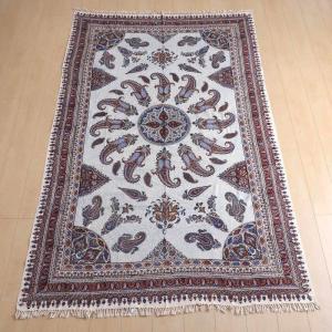 最終値下げ☆ イラン　ペルシャ絨毯　更紗　ベッドカバー 160x240 cm ペルシャ更紗（イラン手染布）240×160cm 綿100％ 手染布 マルチカバー
