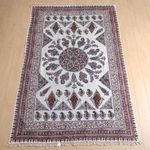 最終値下げ☆ イラン　ペルシャ絨毯　更紗　ベッドカバー 160x240 cm ペルシャ更紗（イラン手染布）240×160cm 綿100％ 手染布 マルチカバー
