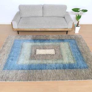 プレミアムギャッベ／ホシナマイ（カシュクリ） 240×168cm イラン産 手織り ウール ラグ リビング ダイニング 大判（HL-10873）