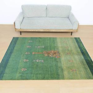 プレミアムギャッベ／ホシナマイ（カシュクリ） 204×149cm イラン産 手織り ウール ラグ リビング ダイニング 大判（HL-11360）
