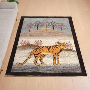 ギャッベ/ルリバフ 192×151cm イラン...の詳細画像1