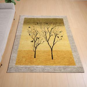 ギャッベ/カシュクリ 201×153cm イラ...の詳細画像1