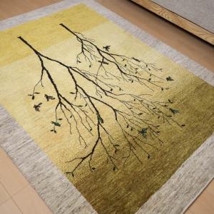 ギャッベ/カシュクリ 201×153cm イラ...の詳細画像3