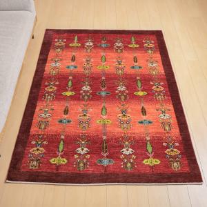 ギャッベ/ルリバフ 204×148cm イラン...の詳細画像1