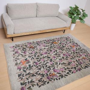 ギャッベ/ルリバフ 192×142cm イラン産 手織り リビング ウール ギャッベ/ルリバフ 192×142cm イラン産 手織り リビング ウール