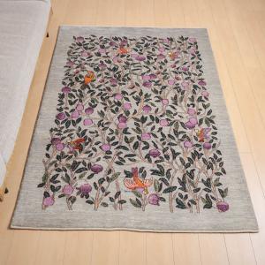 ギャッベ/ルリバフ 201×144cm イラン...の詳細画像1