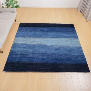 ギャッベ/ルリバフ 207×206cm イラン...の詳細画像1