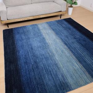 ギャッベ/ルリバフ 207×206cm イラン...の詳細画像2