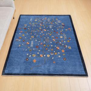 ギャッベ/ルリバフ 199×151cm イラン...の詳細画像1