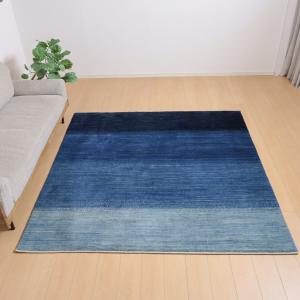 ギャッベ/ルリバフ 206×202cm イラン...の詳細画像1