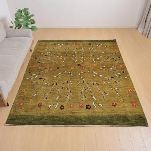 ギャッベ/ルリバフ 249×200cm イラン...の詳細画像1