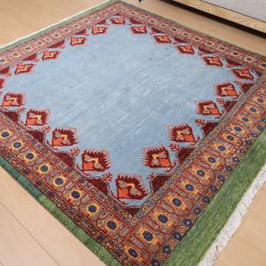 ギャッベ/ルリバフ 209×202cm イラン...の詳細画像3