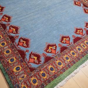 ギャッベ/ルリバフ 209×202cm イラン...の詳細画像4