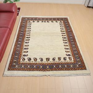 ギャッベ/ルリバフ 224×184cm イラン...の詳細画像1