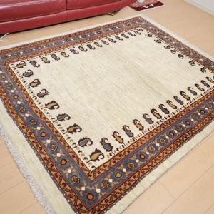 ギャッベ/ルリバフ 224×184cm イラン...の詳細画像2