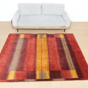 プレミアムギャッベ／ホシナマイ（カシュクリ） 214×169cm イラン産 手織り ウール ラグ リビング ダイニング 大判（HL-17027）