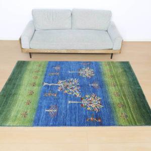 プレミアムギャッベ／ホシナマイ（カシュクリ）　215×145cm イラン産 手織り ウール ラグ リビング ダイニング 大判（HL-17071）