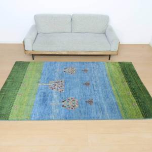 プレミアムギャッベ／ホシナマイ（カシュクリ） 239×147cm イラン産 手織り ウール ラグ リビング ダイニング 大判（HL-17072）