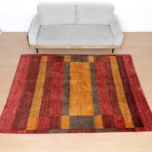 プレミアムギャッベ／ホシナマイ（カシュクリ） 232×171cm イラン産 手織り ウール ラグ リビング ダイニング 大判（HL-23524）