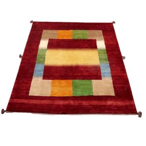 プレミアムギャッベ／ホシナマイ（カシュクリ） 235×194cm イラン産 手織り ウール ラグ リビング ダイニング 大判（HL-31146）